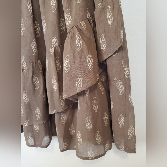 Garnet Hill Paisley Print Mini Ruffle Skirt - Picture 2 of 7